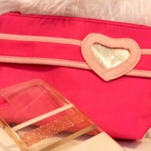 ⭐KATE SPADE♠️PHONE CASE & BARBIE PINK BAG WITH HEART MIRROR 💗🪞